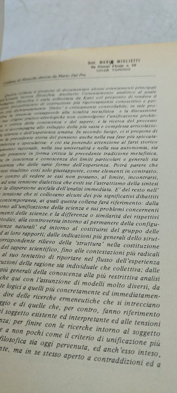 per la fenomenologia della coscenza interna del tempo