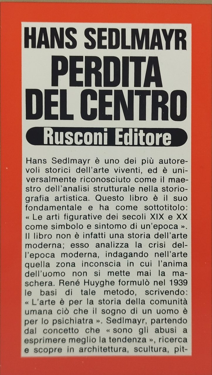 perdita del centro hans sedlmayr
