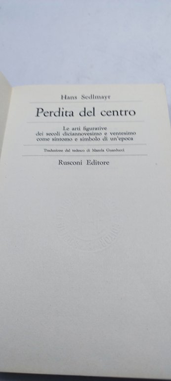 perdita del centro hans sedlmayr