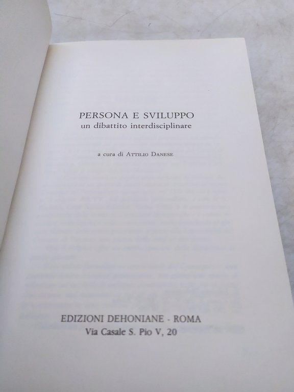 persona e sviluppo un dibattito interdisciplinare a cura di attilio …