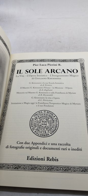 pier luca pierini r. il sole arcano