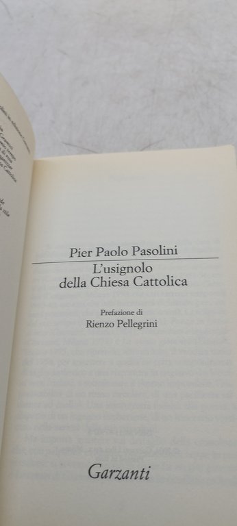 pier paolo pasolini l'usignolo della chiesa cattolica