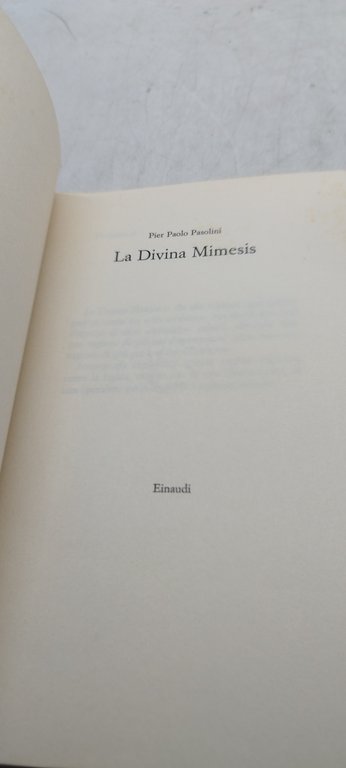 pier paolo pasolini la divina mimesis einaudi