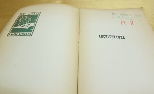 Piero Bargellini: Architettura. Il Frontespizio, 1934 copia 855/1000