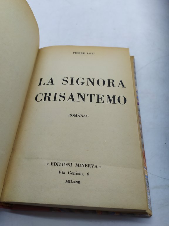 pierre loti la signora crisantemo minerva 1935
