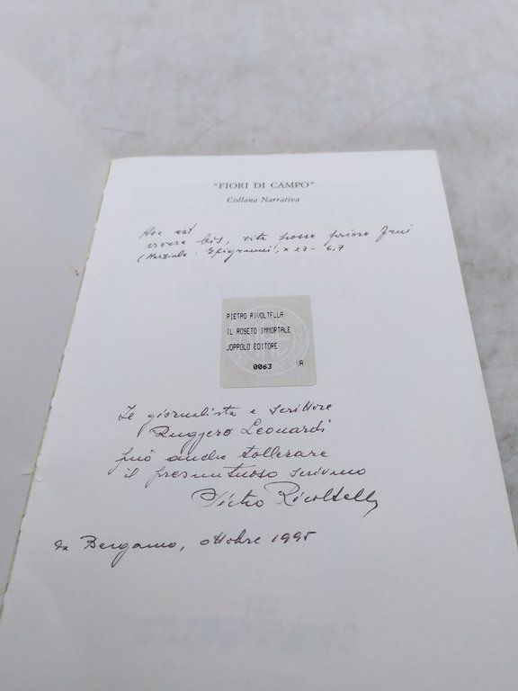 pietro rivoltella il roseto immortale racconti