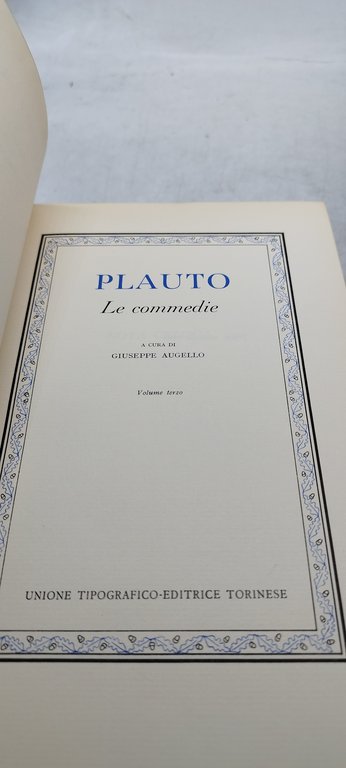 plauto classici utet 3 volumi classici latini le commedie