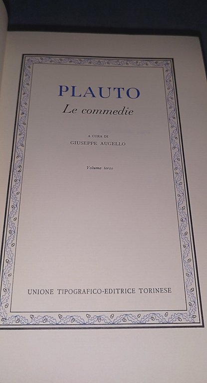 plauto le commedie volume terzo classici utet | Immagine Gallery 7