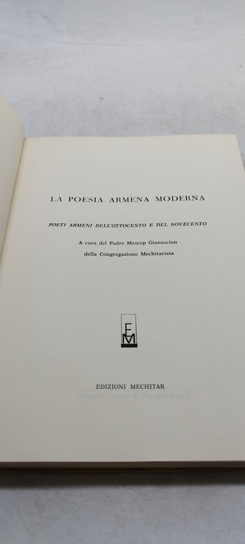 poesia armena moderna edizioni mechtar