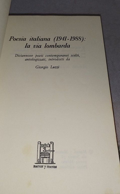 poesia italiana 1941-1988 la via lombarda | Immagine Gallery 7