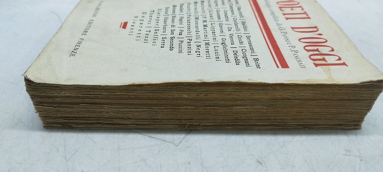poeti d'oggi antologia compilata da g papini e p pancfrazi