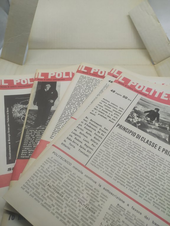 politecnico 1 diretto da elio vittororini einaudi raccolta di riviste …