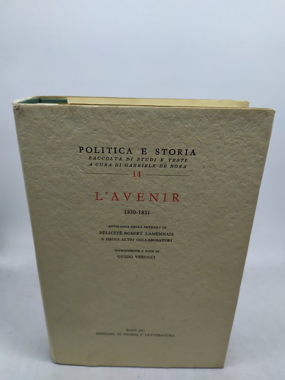 politica e storia l'avenir 1830-1831 antologia degli articoli di felicitè … | Immagine Gallery 1