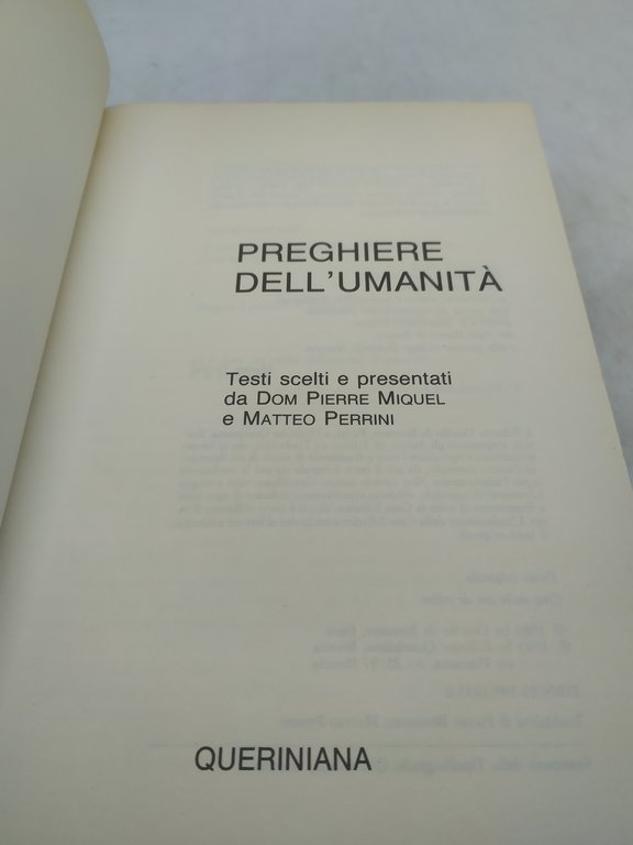 preghiere dell'umanità queriniana