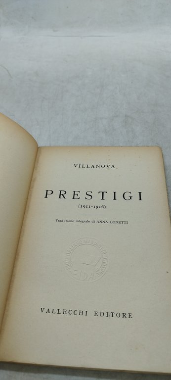 prestigi 1911-1916 villanova