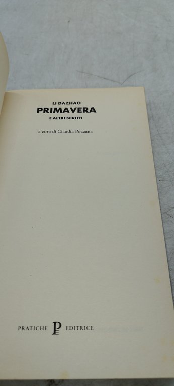 primavera e altri scritti li dazhao