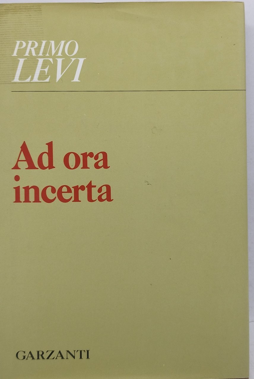 primo levi ad ora incerta garzanti