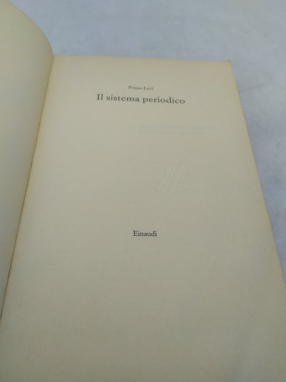 primo levi il sistema periodico einaudi 1975