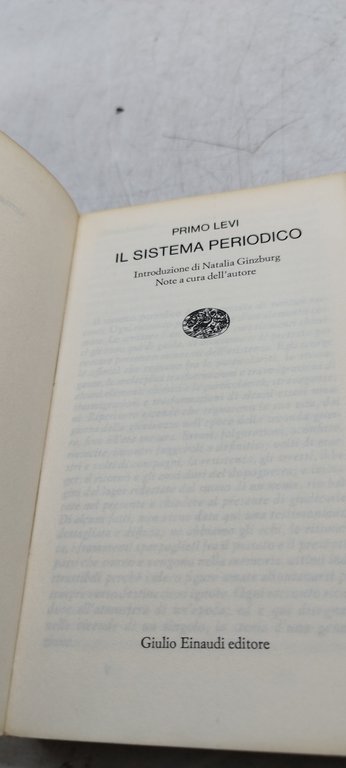 primo levi il sistema periodico einaudi