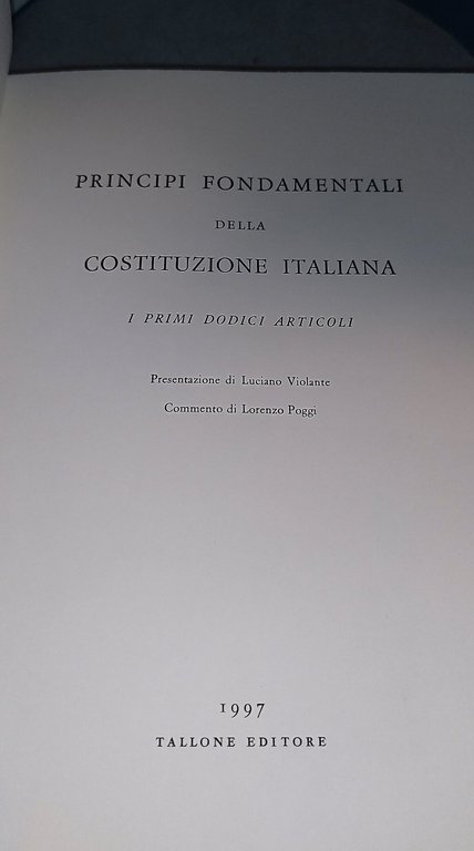 principi fondamentali della costituzione italiana i primi dodici articoli | Immagine Gallery 5