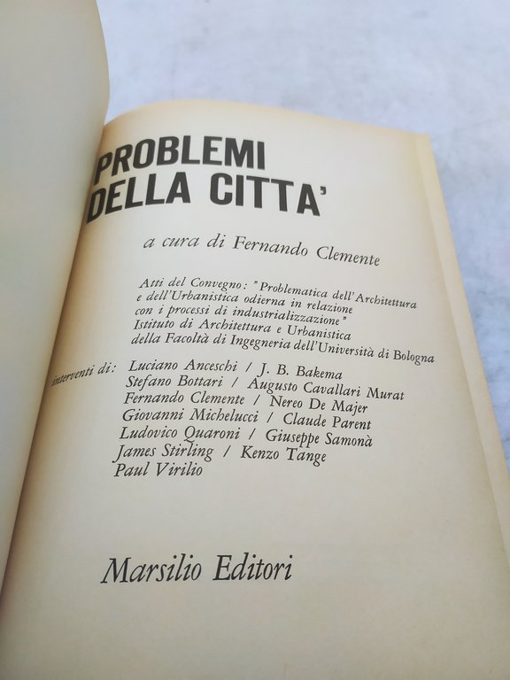 problemi della città fernando clemente marsilio editore