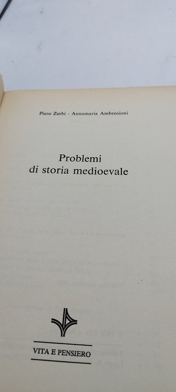 problemi di storia medioevale zerbi ambrosioni