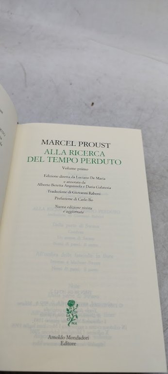 proust alla ricerca del tempo perduto i meridiani mondadori volume …