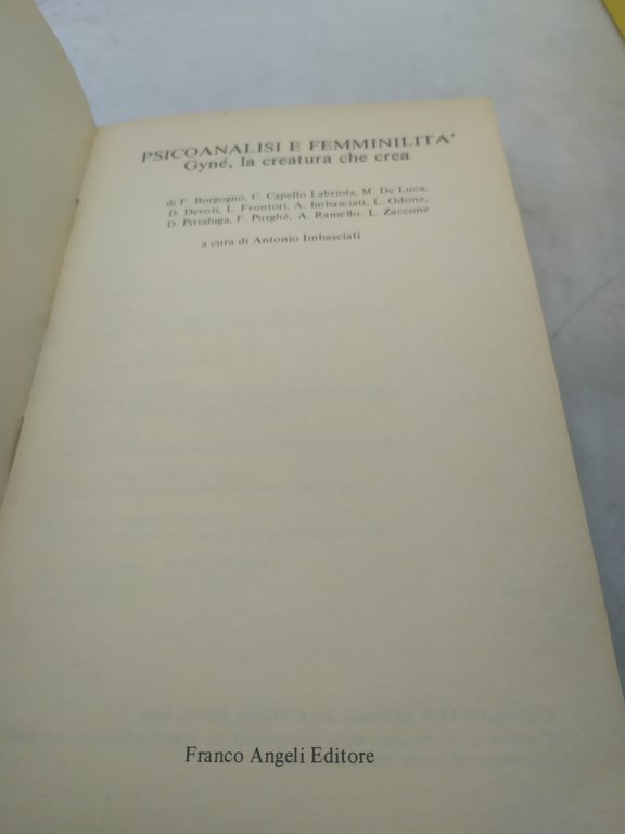 psicoanalisi e femminilità franco angeli