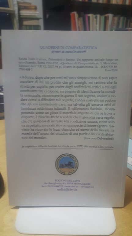 quaderni di comparatistica 5 rosita tordi castria debenedetti e savino