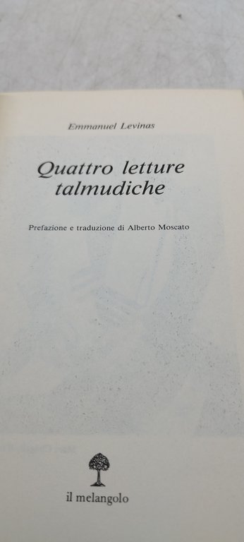 quattro letture talmudiche il melangolo