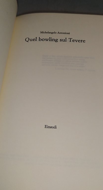 quel bowling sul tevere einaudi | Immagine Gallery 5