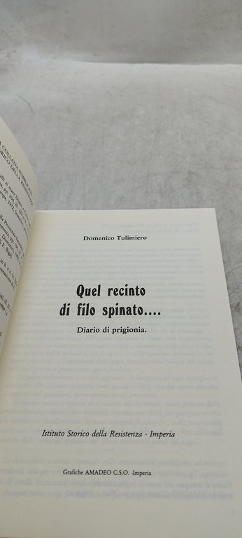 quel recinto di filo spinato diario di prigionia