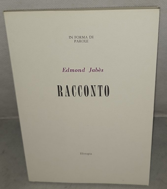 racconto edmond jabes | Immagine Gallery 2