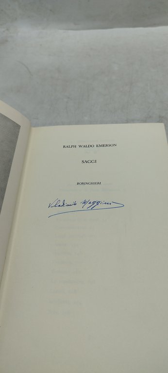 ralph waldo emerson saggi boringhieri 1962