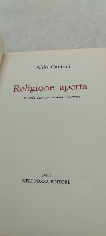 religione aperta aldo capitini