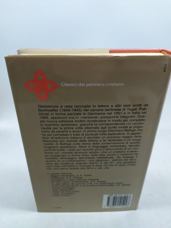 resistenza e resa lettere e scritti dal carcere dietrich bonhoeffer