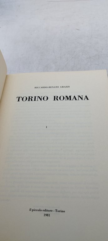 riccardo renato grazzi torino romana 1 il piccolo editore 1981