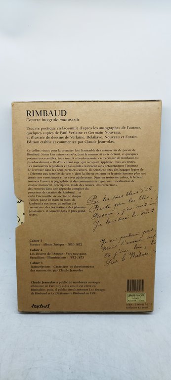 rimbaud l'oeuvre integrale manuscrite edition etablie et commentee par claude …