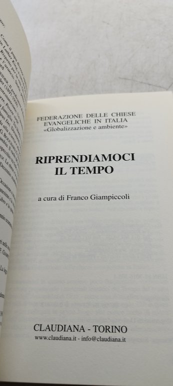 riprendiamoci il tempo a cura di franco giampiccoli