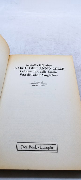 rodolfo il glabro storie dell'anno mille jaca book 1982