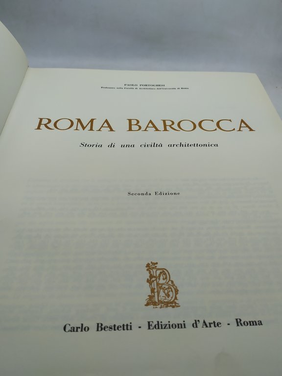 roma barocca storia di una civiltà architettonica