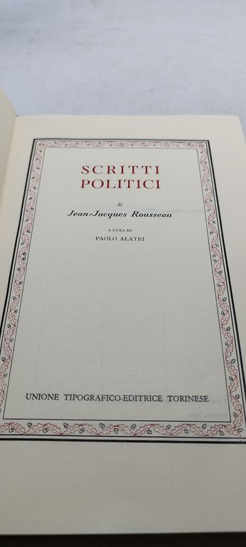 rousseau classici utet scritti politici