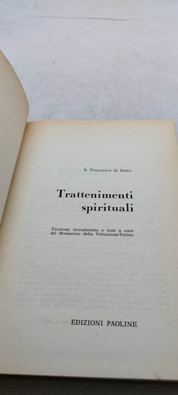 s.francesco di sales trattenimenti patristica edizioni paoline