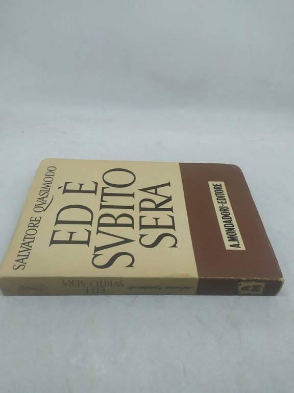 salvatore quasimodo ed è subito sera mondadori 1942