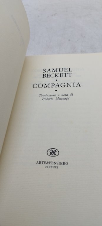 samuel beckett compagnia arte e pensiero