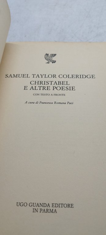 samuel taylor coleridge christabel guanda