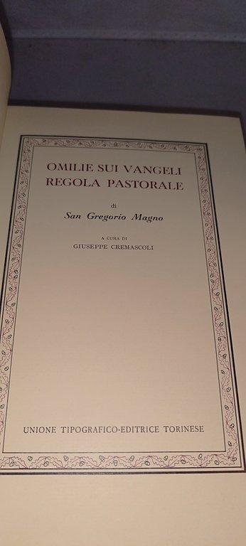 san gregorio magno omilie sui vangeli rgola pastorale classici utet | Immagine Gallery 6