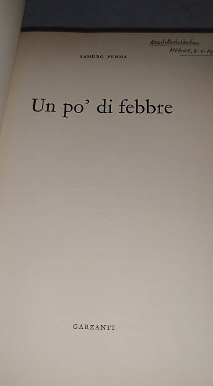 sandro penna un po' di febbre garzanti | Immagine Gallery 5