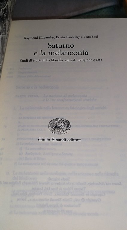 saturno e la melanconia einaudi 1983 | Immagine Gallery 8