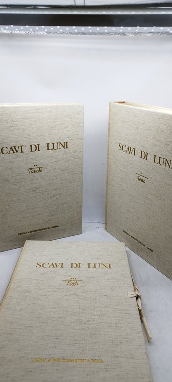 scavi di luni 3 volumi con cofanetto testo + tavole …